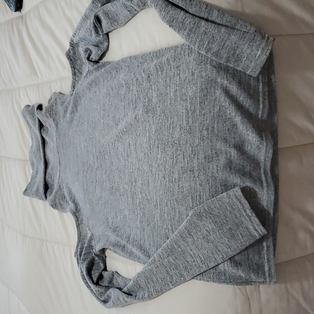 Cold shoulder turtleneck top